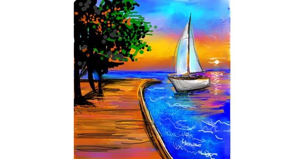 Drawing Of Sailboat By KayXXXlee Drawize Gallery