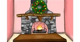 Drawing of Fireplace by SugarCrush