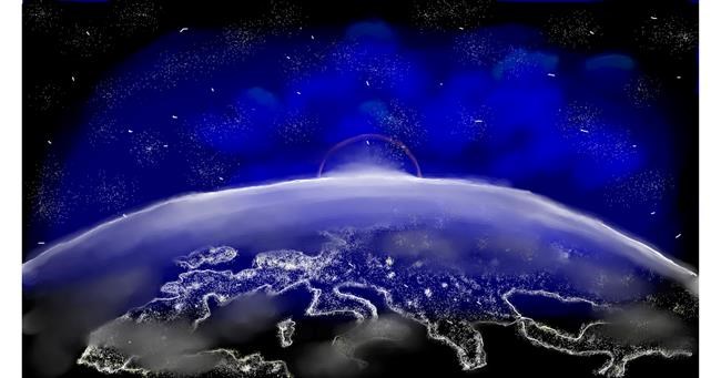 Drawing of Earth by nessa