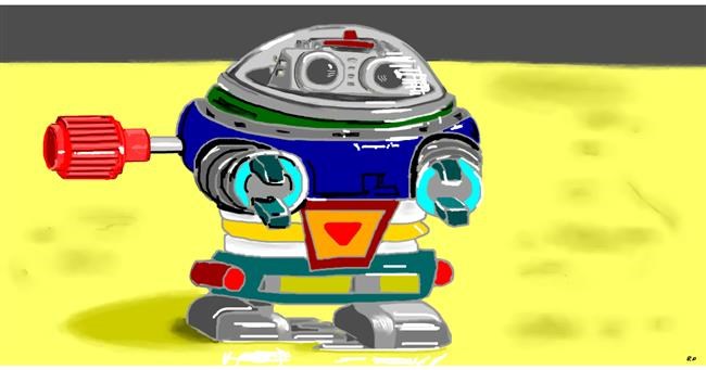 Drawing of Robot by Swimmer 