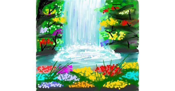 Featured image of post Waterfall Easy Scenery Drawing : Drawing a scenery of waterfall at sunset step by step.how to.