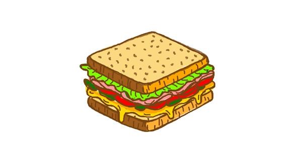 sandwich drawing