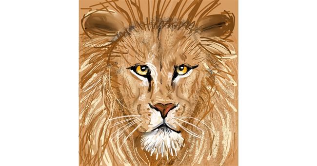 Drawing of Lion by KayXXXlee