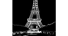 Drawing of Eiffel Tower by ImagineBastille