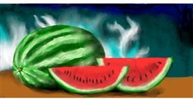 Drawing of Watermelon by SAM AKA MARGARET 🙄