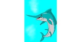 Drawing of Swordfish by Co