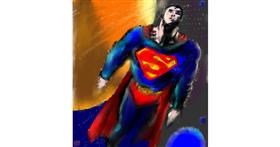 Drawing of Superman by Yasi