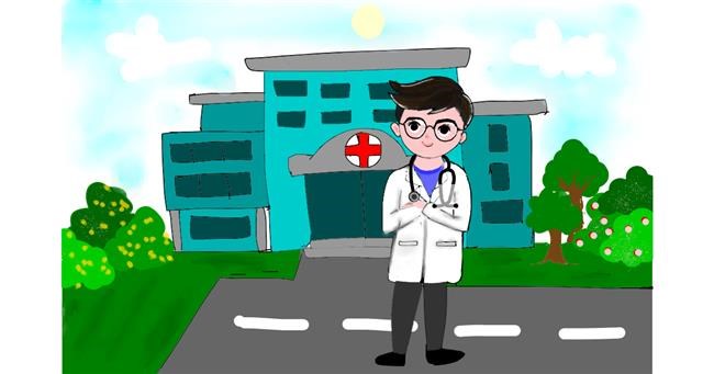 Drawing of Doctor by Sasha