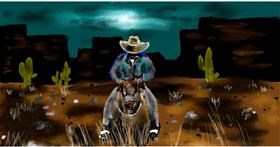 Drawing of Cowboy by Eclat de Lune