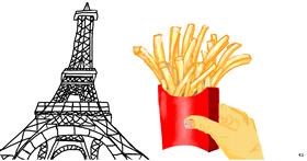 Drawing of French fries by Swimmer 