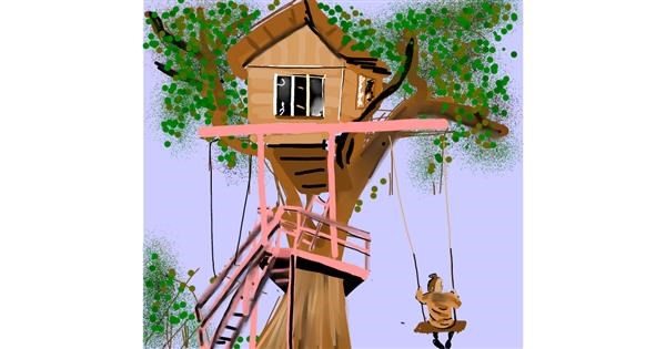 tree house cartoon drawings