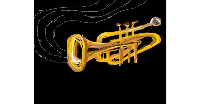 Drawing of Trumpet by Mini