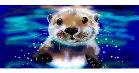 Drawing of Otter by DebbyLee