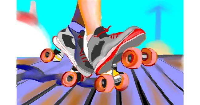 Drawing of Roller Skates by Edgar