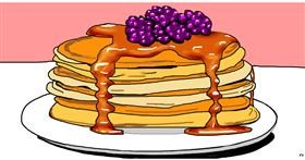 Drawing of Pancakes by Swimmer 