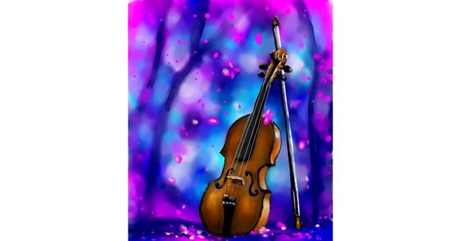 Drawing of Violin by Randi