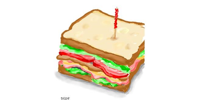 Drawing of Sandwich by GreyhoundMama