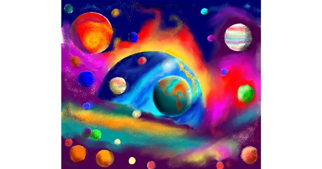 Drawing of Planet by Yasi