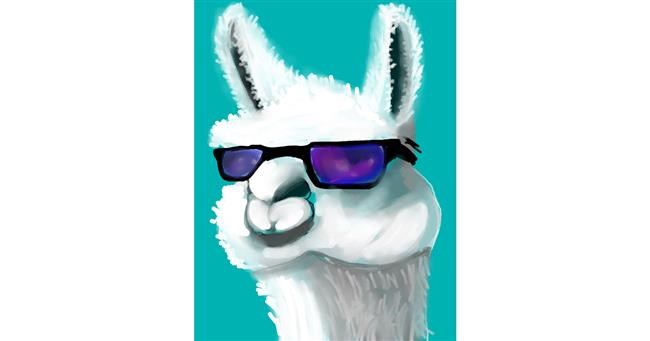 Drawing of Llama by Walter nonwhite