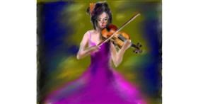 Drawing of Violin by Yasi