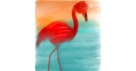 Drawing of Flamingo by Bubsi