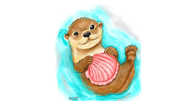 Drawing of Otter by GreyhoundMama