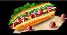 Drawing of Hotdog by Eclat de Lune