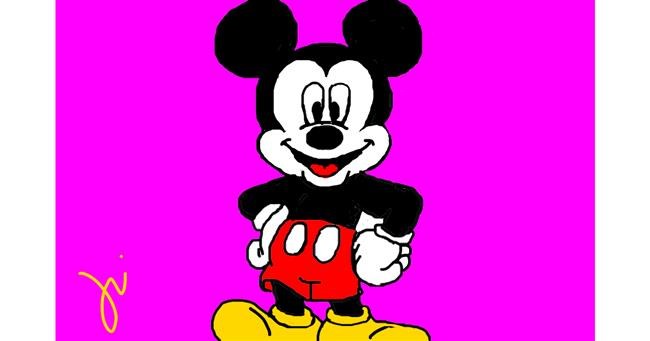 Drawing of Mickey Mouse by Gri