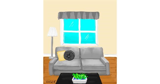 Drawing of Couch by GreyhoundMama