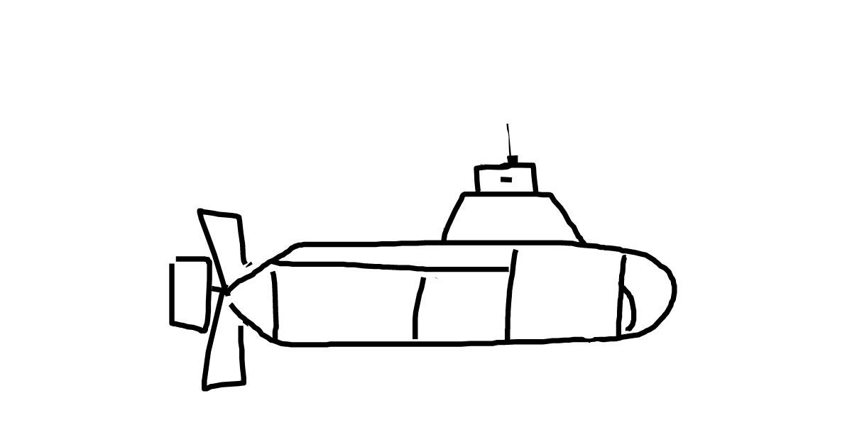 Printable Submarine Drawing