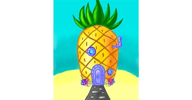 Drawing of Pineapple by Lex