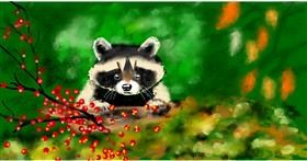 Drawing of Raccoon by Eclat de Lune