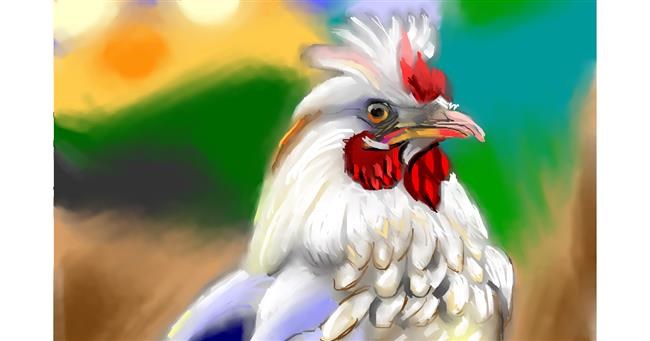 Drawing of Rooster by Edgar