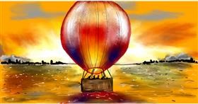 Drawing of Hot air balloon by Eclat de Lune