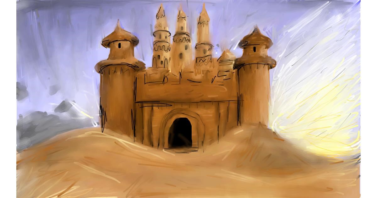 Drawing of Sand castle by Soaring Sunshine Drawize Gallery!