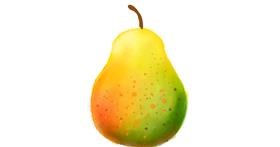 Drawing of Pear by Didine