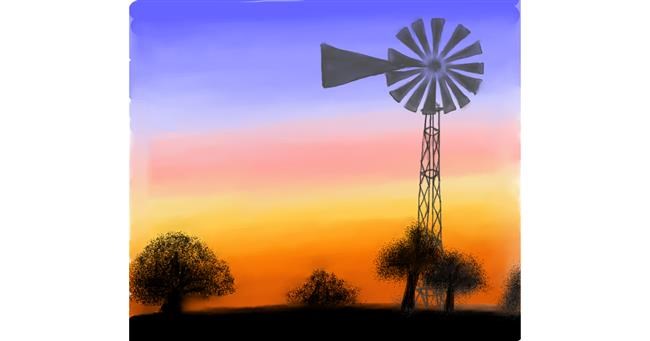 Drawing of Windmill by Bree