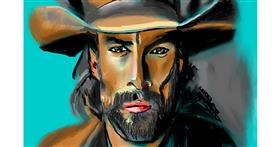 Drawing of Cowboy by Herbert