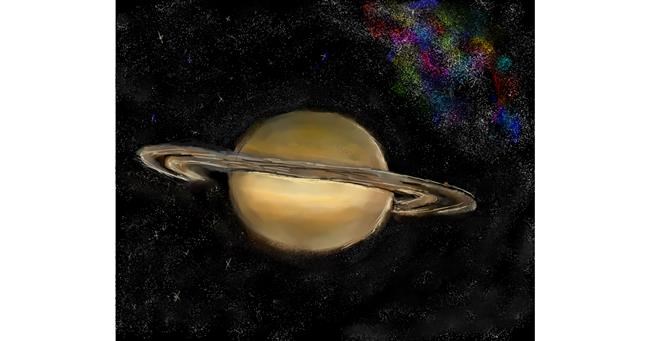 Drawing of Saturn by emrys