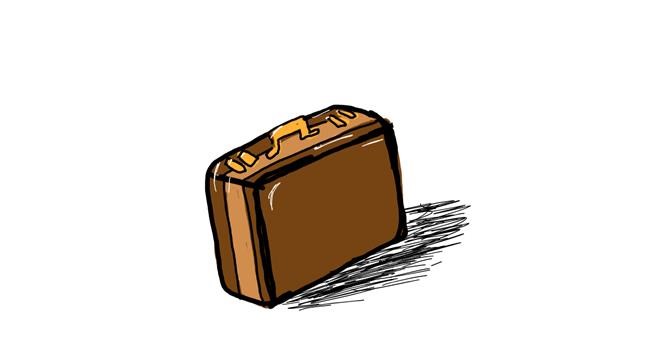 Drawing of Suitcase by Lisya