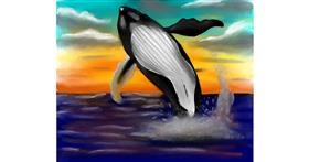 Drawing of Whale by Grissyy