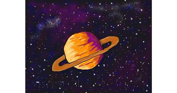 planet saturn drawing