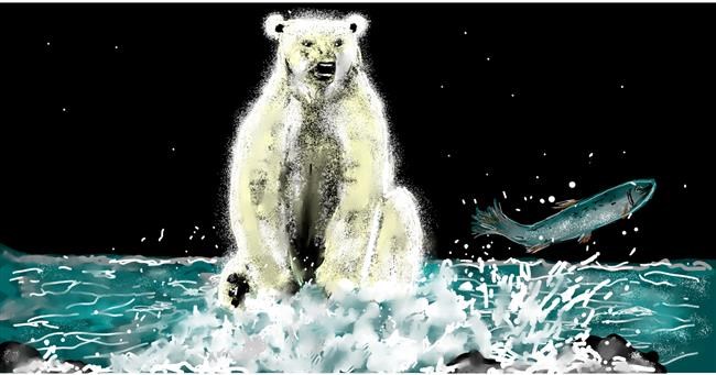 Drawing of Polar Bear by Eclat de Lune