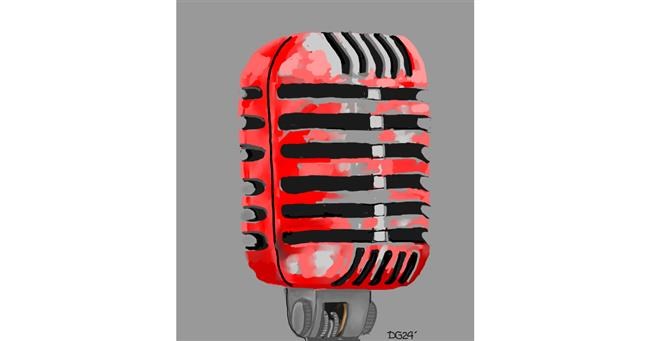 Drawing of Microphone by GreyhoundMama