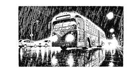 Drawing of Bus by Nay