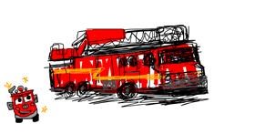 Drawing of Firetruck by Snek