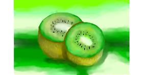 Drawing of Kiwi fruit by Percabeth Everlark