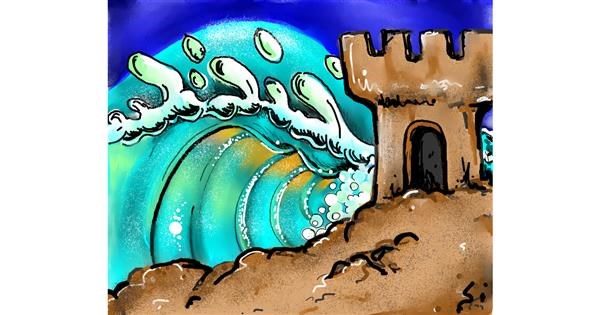 Drawing Of Sand Castle By Audrey Drawize Gallery