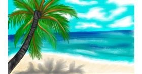 Drawing of Palm tree by Aminich