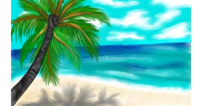 Drawing of Palm tree by Aminich